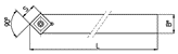 Wendeplattenhalter für 90°-Dreh- und Fasplatte / SCMT (SSDC)
